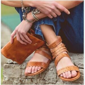Bed Stu Artemis Sandals Tan Rustic Leather Boho Gladiator